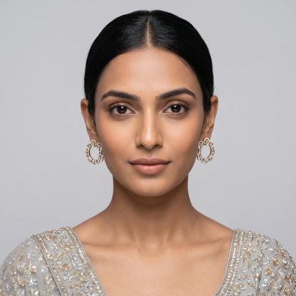 Luxora Celestial Link Crystal Hoops