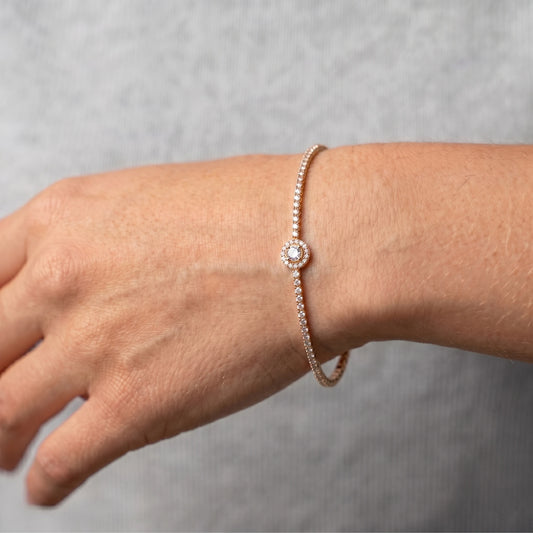 Luxora Celestial Halo Solitaire Bracelet