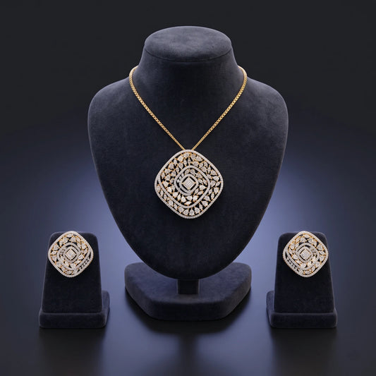 Luxora Celestial Sparkle Diamond Pendant Set