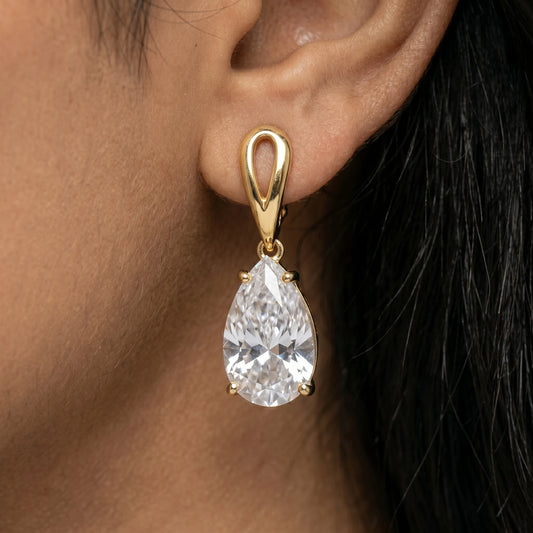 Luxora Crystal Teardrop Elegance Earrings
