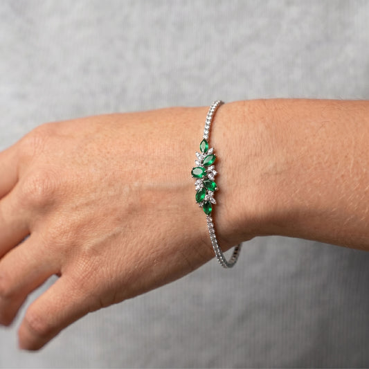 Luxora Emerald Bloom Vine Bracelet