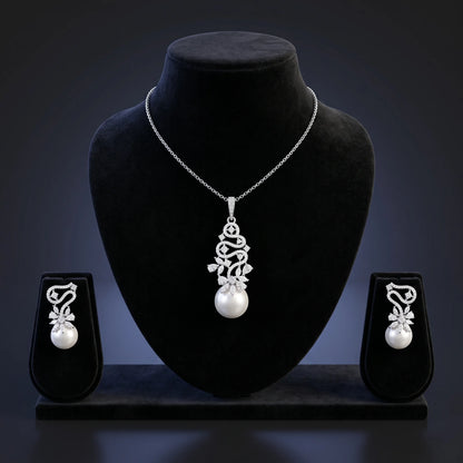 Luxora Pearl Cascade Vine Pendant Set