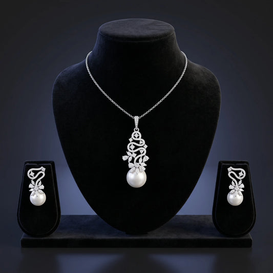 Luxora Pearl Cascade Vine Pendant Set