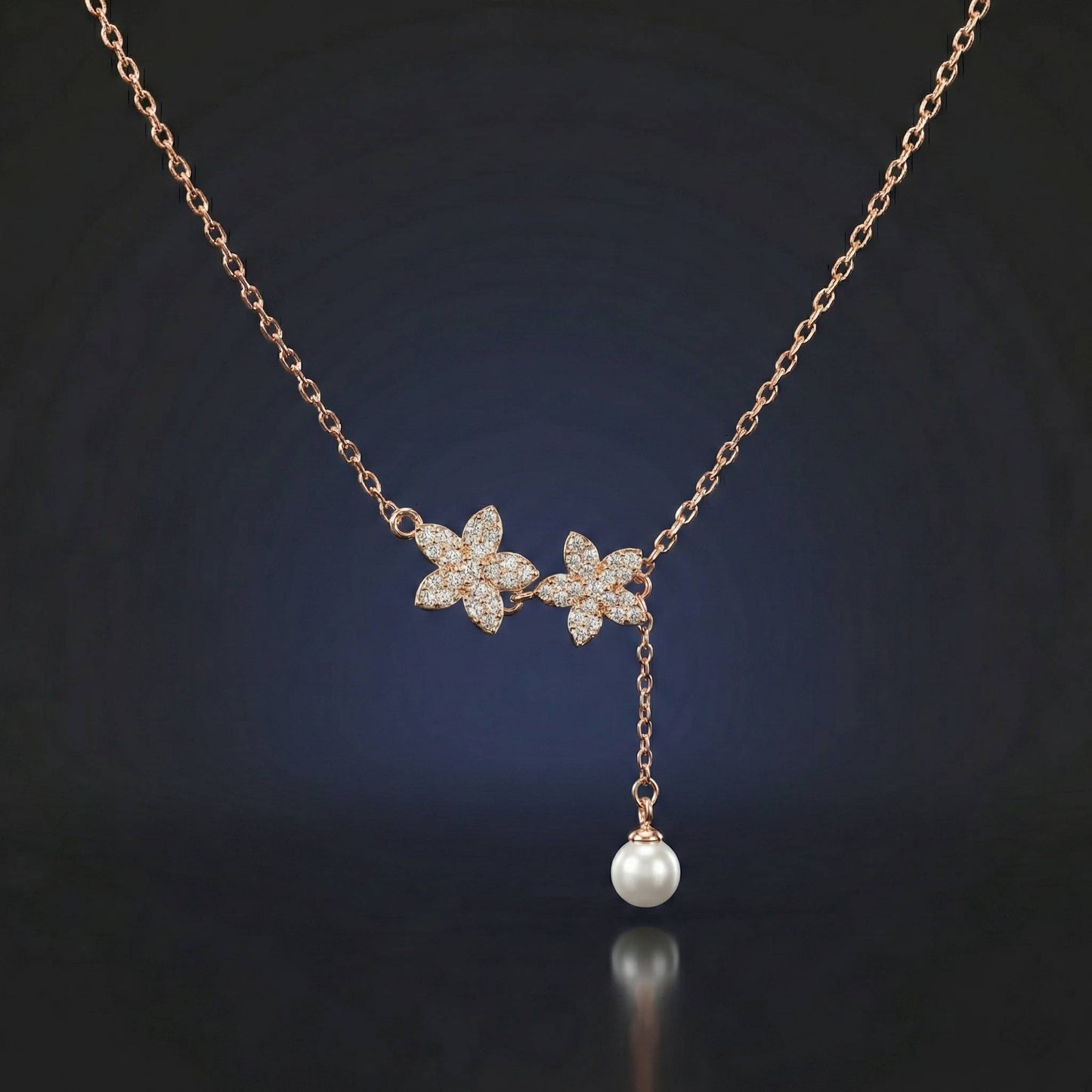 Luxora Two Flowers with Pearl