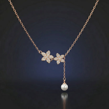 Luxora Two Flowers with Pearl