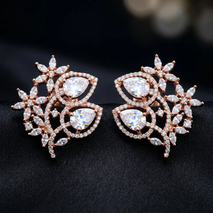 Luxora Enchanted Floral Crystal Studs
