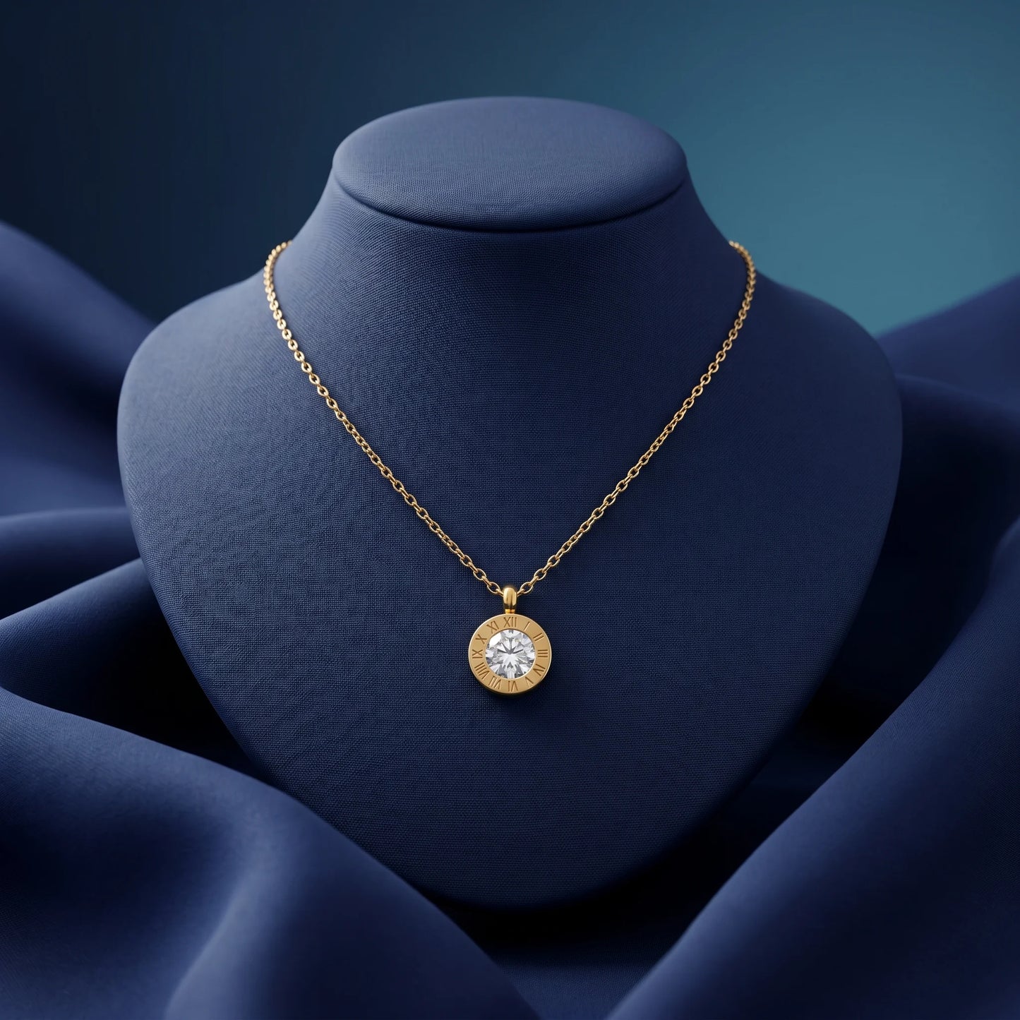 Luxora Eternal Time Crystal Pendant Necklace