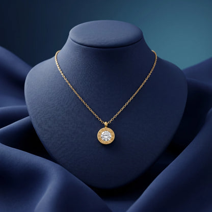 Luxora Eternal Time Crystal Pendant Necklace