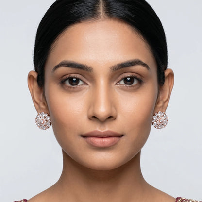 Luxora Celestia Floral Crystal Studs