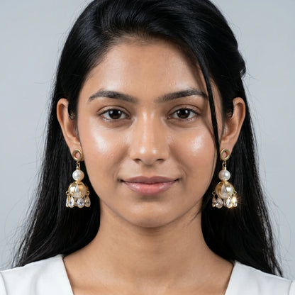 Luxora Pearl Cascade Chandelier Earrings