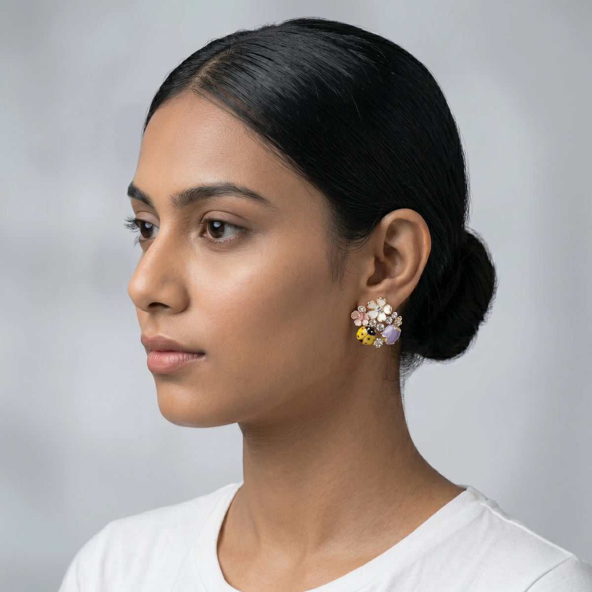 Luxora Enchanted Garden Ladybug Earrings