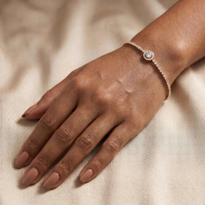 Luxora Celestial Halo Solitaire Bracelet