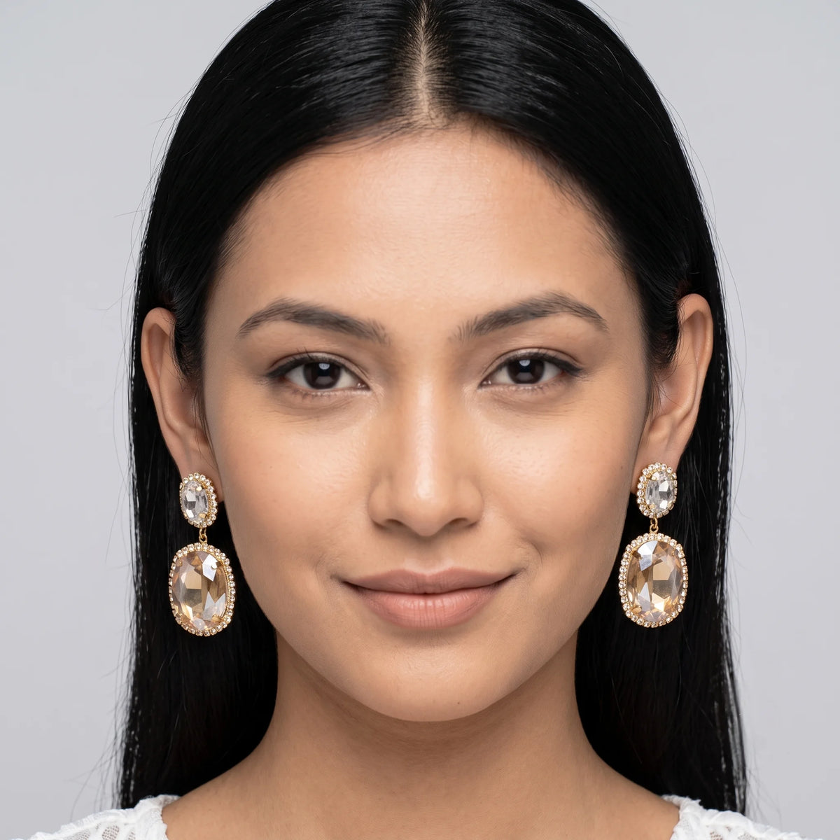 Luxora Celestia Crystal Drop Earrings