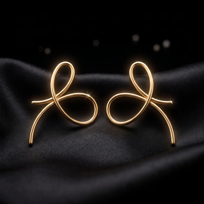 Luxora Eternal Bow Sculptural Earrings