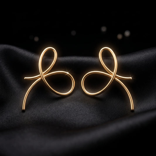 Luxora Eternal Bow Sculptural Earrings