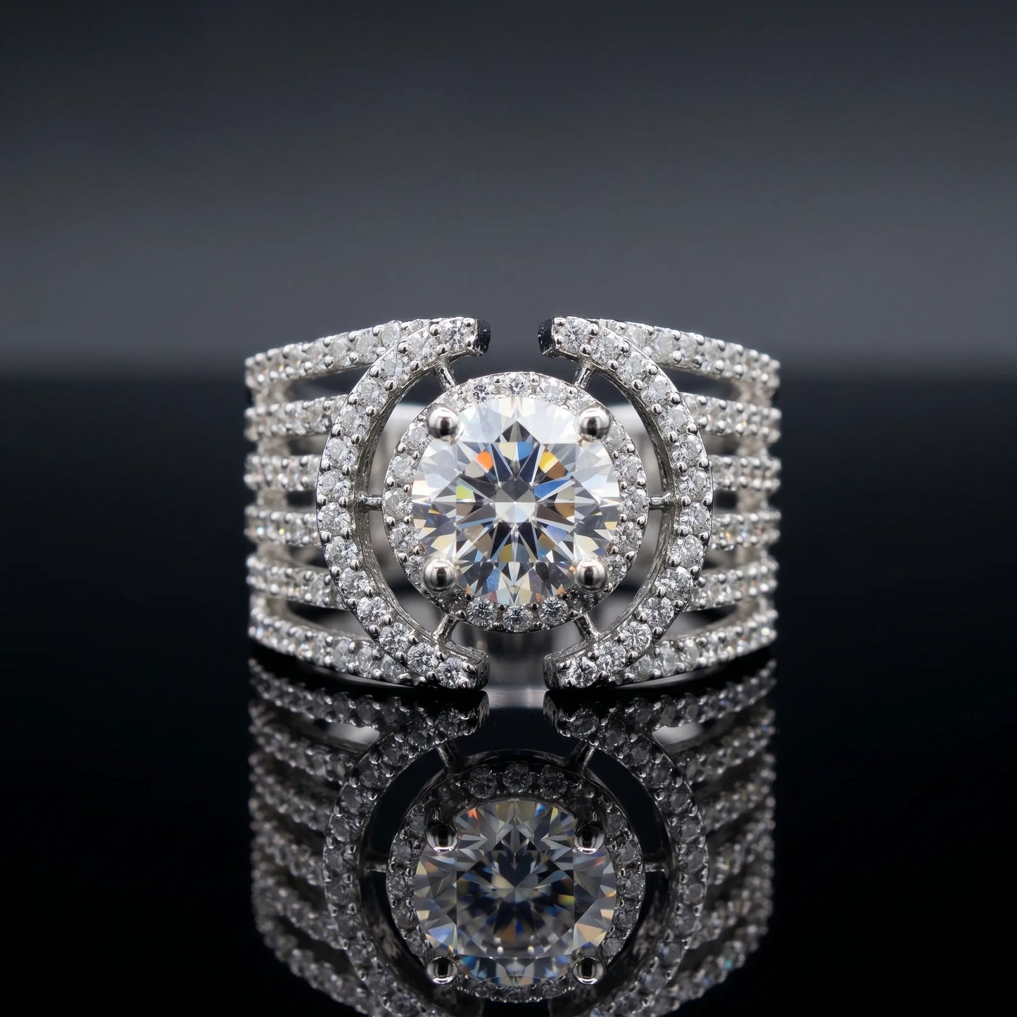 Luxora Imperial Halo Luxe Statement Ring