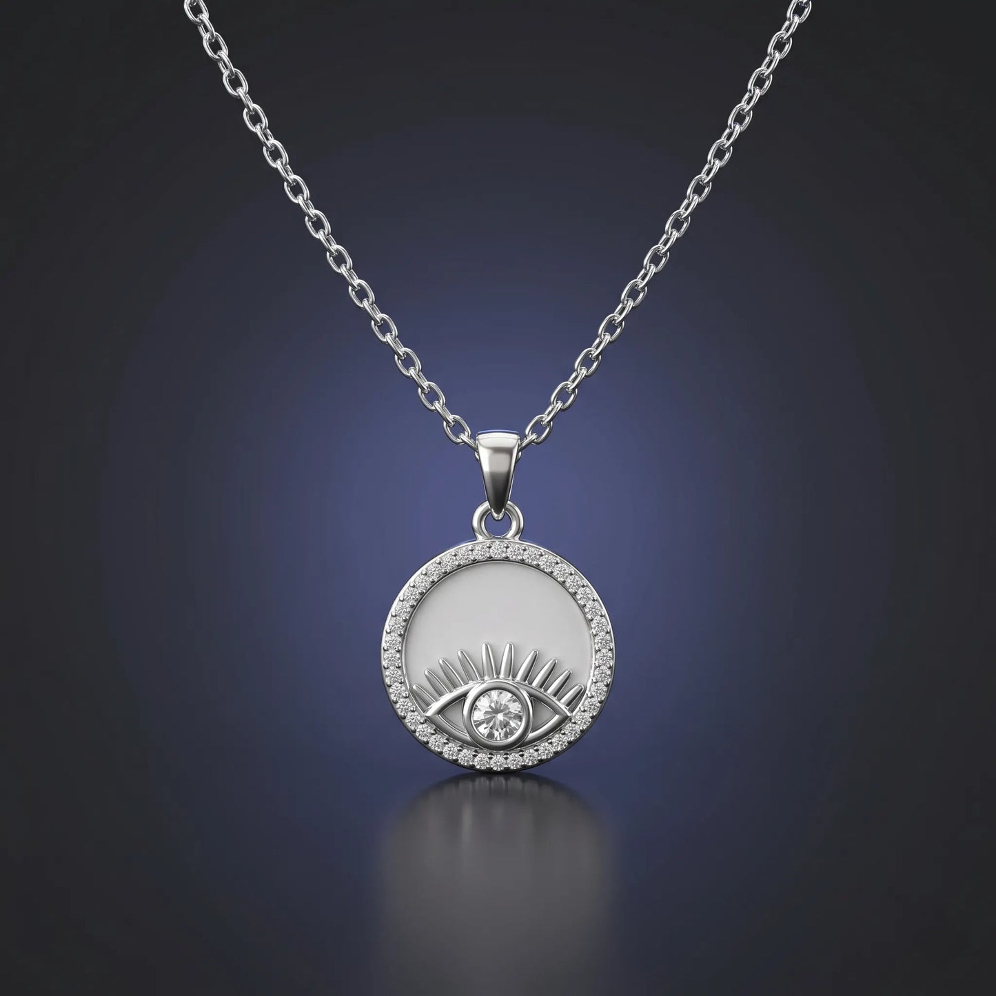 Luxora Luna Guardian Eye Pendant Necklace