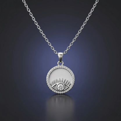 Luxora Luna Guardian Eye Pendant Necklace