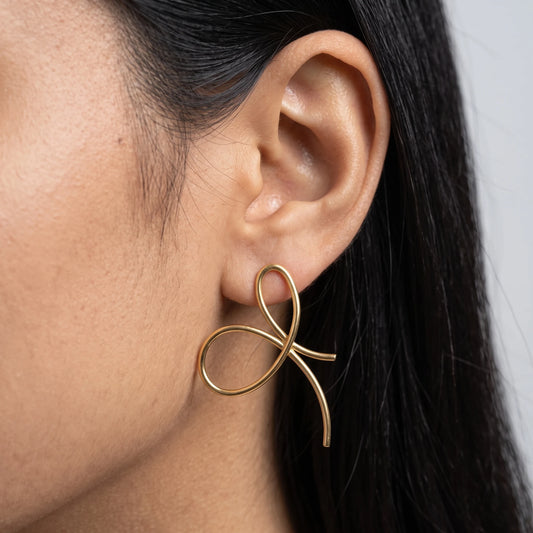 Luxora Eternal Bow Sculptural Earrings
