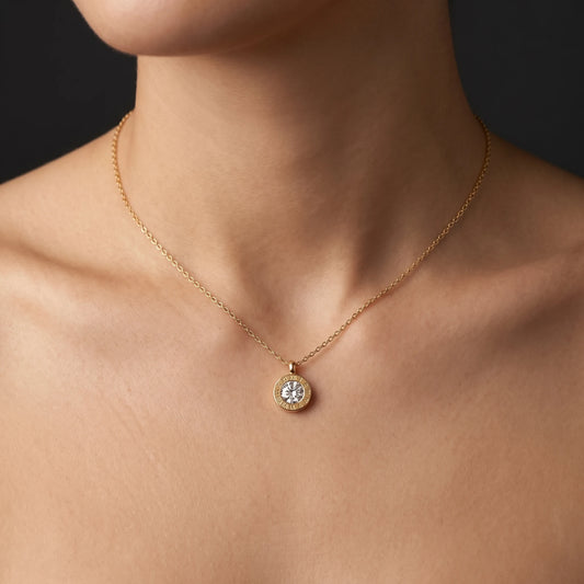 Luxora Eternal Time Crystal Pendant Necklace
