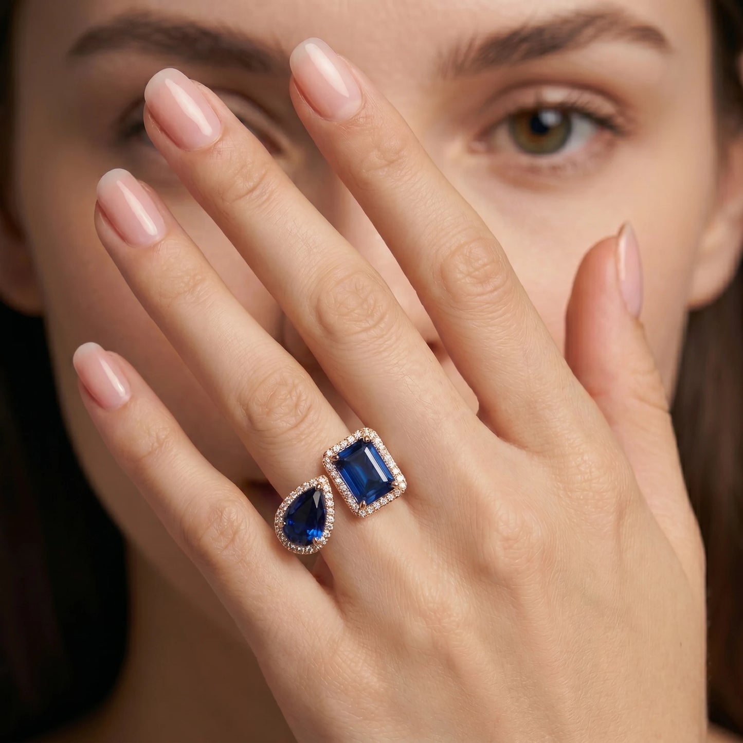 Luxora Dual Radiance Halo Open Ring