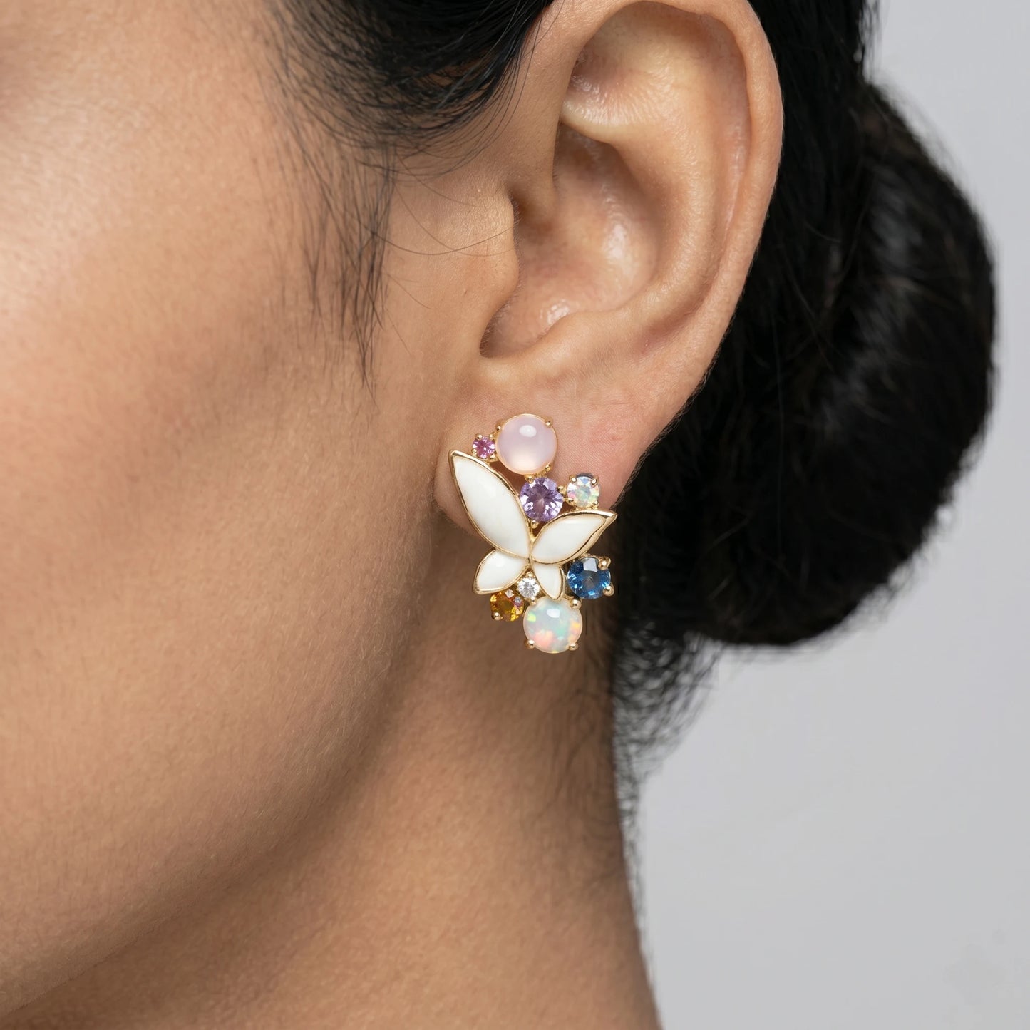Luxora Aurora Butterfly Bloom Stud Earrings