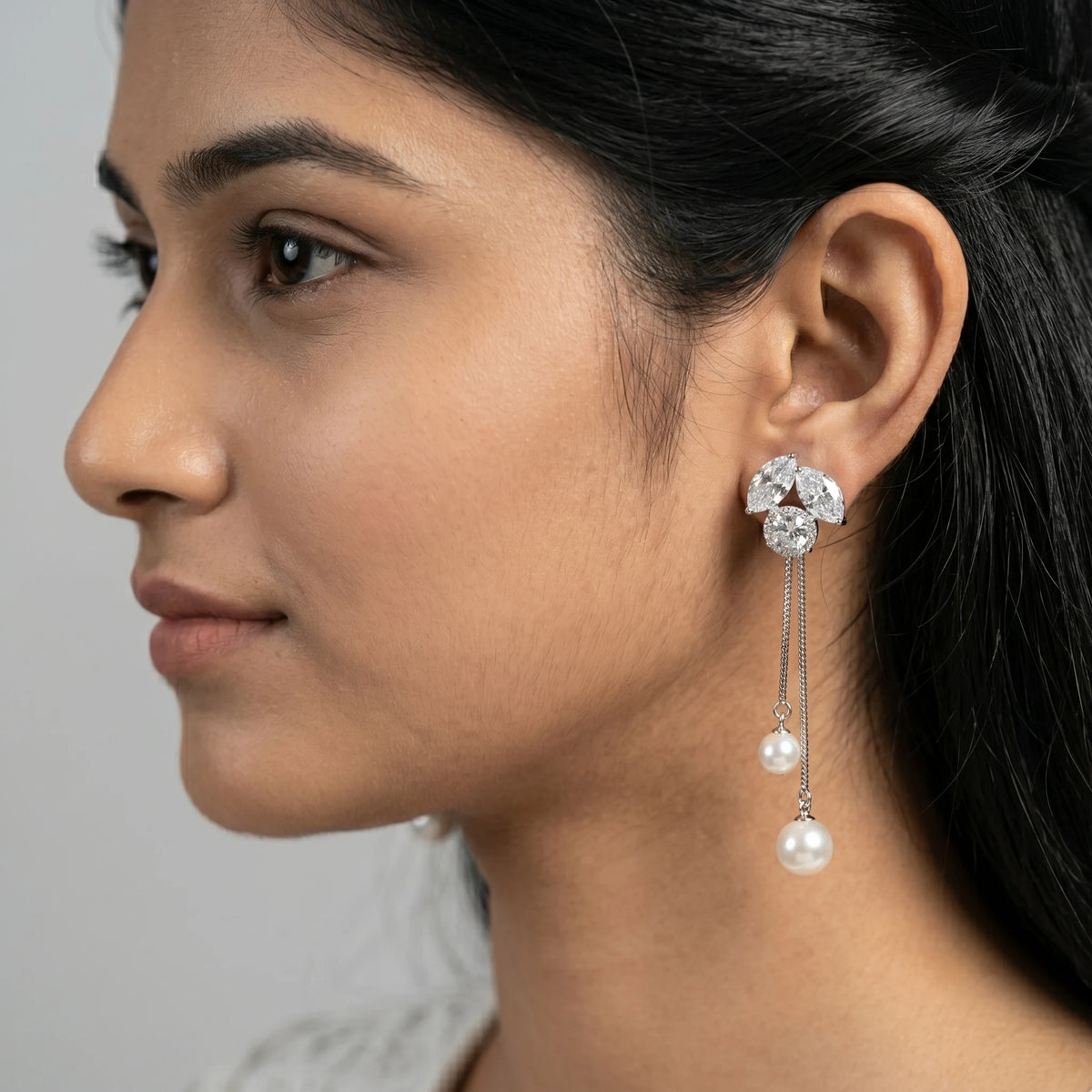 Luxora Celeste Pearl Drop Earrings