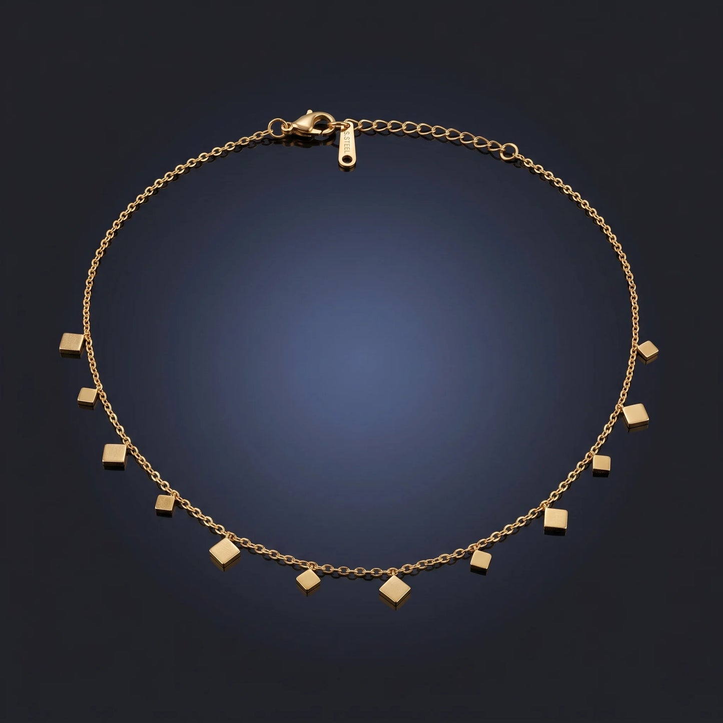 Luxora Golden Geo Charm Necklace
