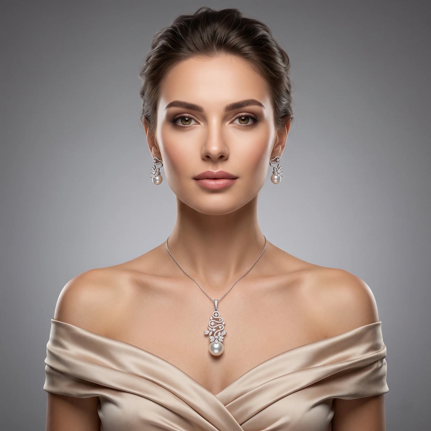 Luxora Pearl Cascade Vine Pendant Set