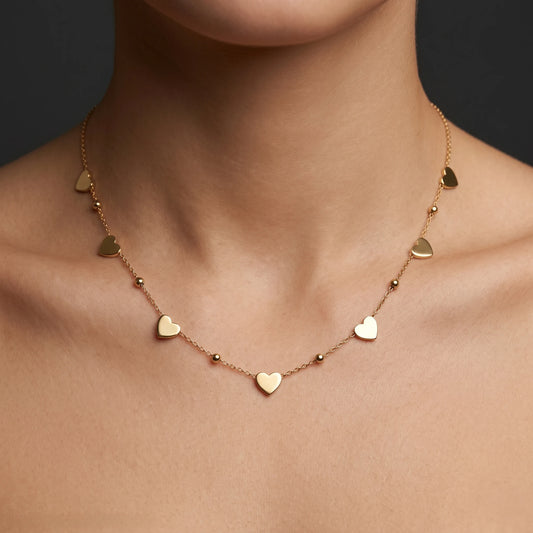 Luxora Forever Hearts Charm Necklace