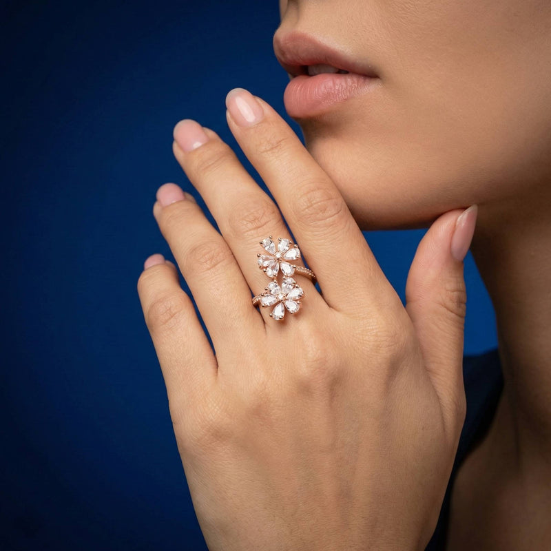Luxora Twin Floral Ring