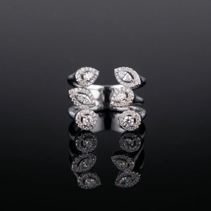 Luxora 3 Celestial Halo Open Diamond Rings