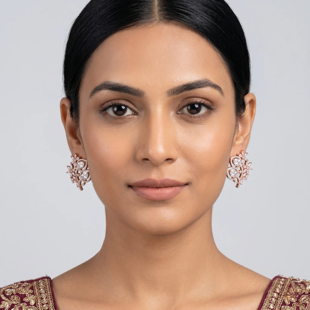 Luxora Enchanted Floral Crystal Studs