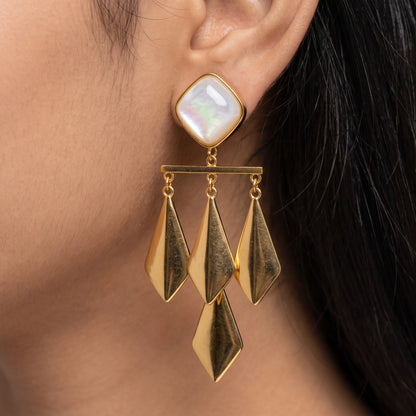 Luxora Aurora Pearl Cascade Earrings