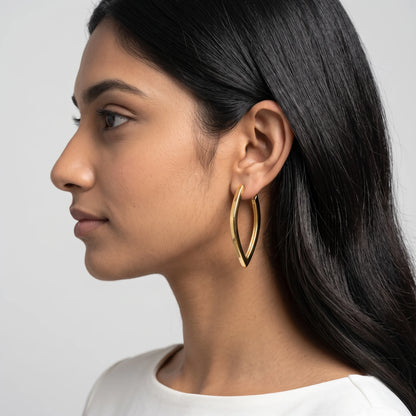 Luxora Sleek Arc Hoop Earrings