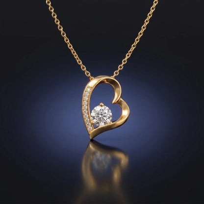 Luxora Radiant Heart Solitaire Pendant