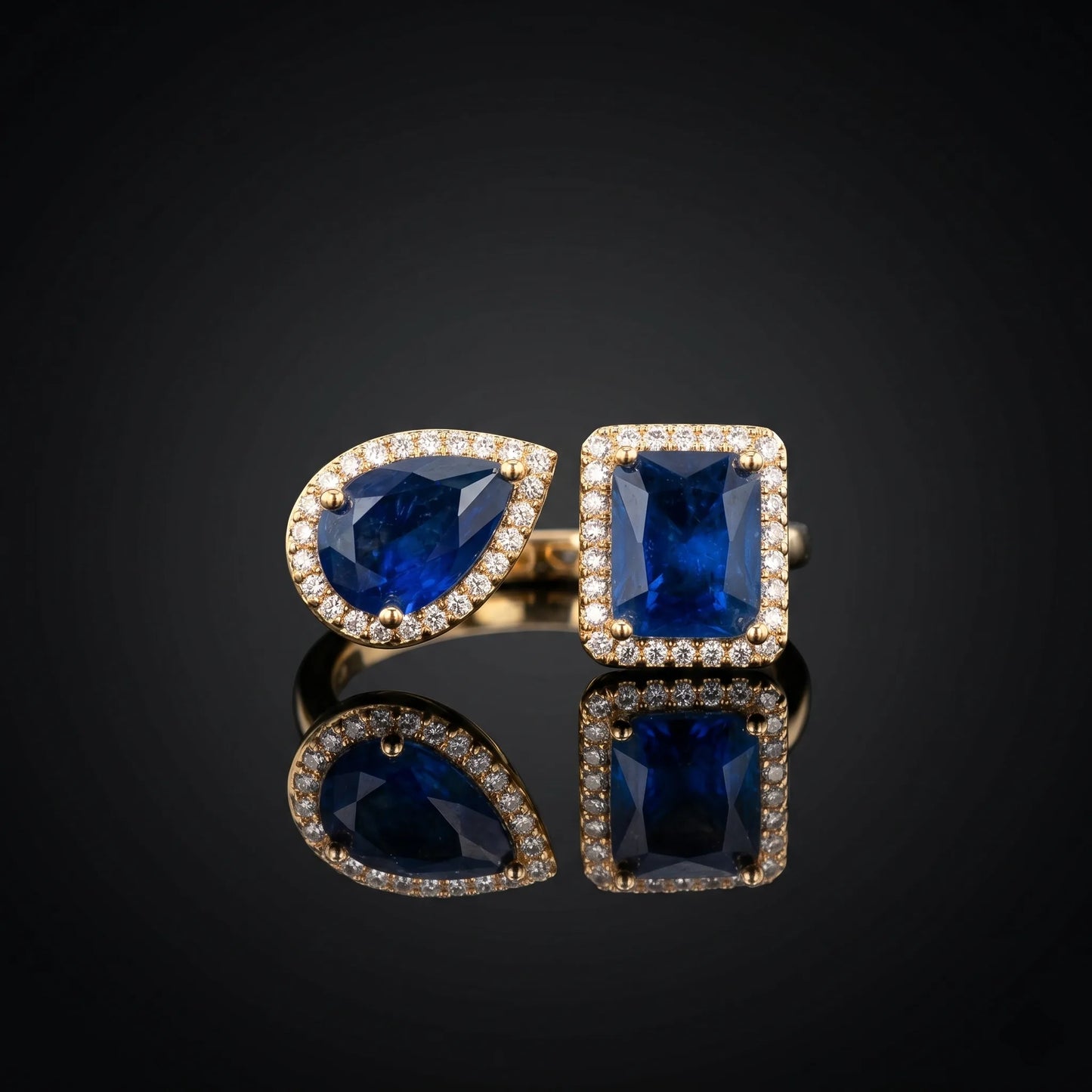 Luxora Dual Radiance Halo Open Ring