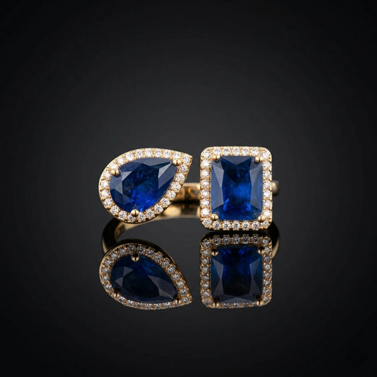 Luxora Dual Radiance Halo Open Ring