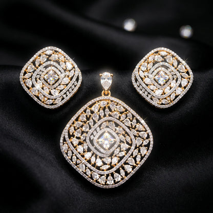 Luxora Celestial Sparkle Diamond Pendant Set