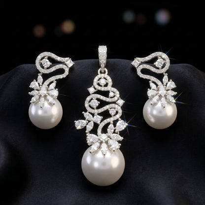 Luxora Pearl Cascade Vine Pendant Set